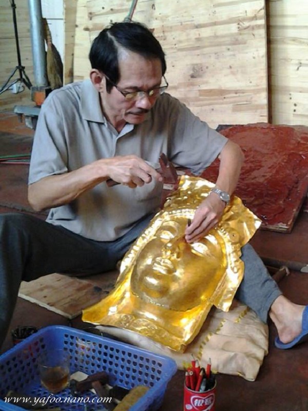 黃金打造神像,佛像雕刻